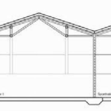 Oberlunkhofen weiter ohne Budget - Dank modularem Aufbau lässt sich die geplante Mehrzweckhalle je nach Nachfrage ausbauen oder reduzieren. Visualisierung: zg
