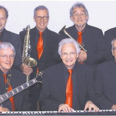 Jazz und Blues live - Die Herb Miller Jazz Band: Herb Müller, Piano, Gesang; Markus Hächler, Trompete; Jürg Morgenthaler, Klarinette, Saxofon; Rolf Treichler, Posaune; Heinz Gysin, Gitarre, Banjo; Rolf Eichenberger, Bass; Daniel Hofmann, Schlagzeug. Bild: zg