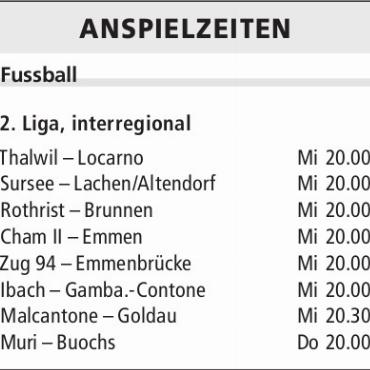 ANSPIELZEITEN