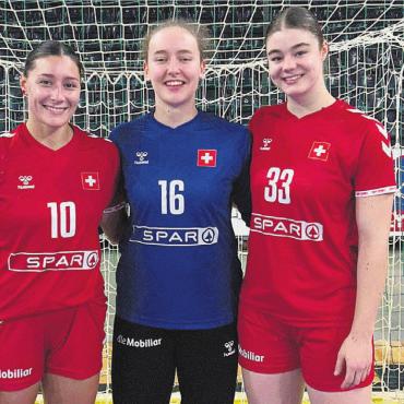Überraschend überragend - Die drei Freiämterinnen in der A-Nati. Von links: Daphne Gautschi (Muri), Seraina Kuratli (Wohlen) und Nora Snedkerud (Widen).