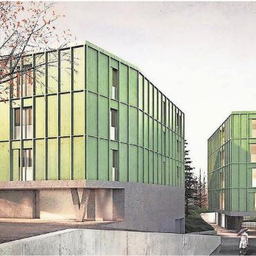 «Unfassbarer Vorgang» - Wuchtiger Bau an einem sensiblen Ort hat grünes Licht erhalten: Das Modell der von der Firma Stach projektierten Überbauung. Bild: pd