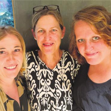 Krönender Abschluss - Gleich drei Jubilarinnen arbeiten im Kindergarten Schulweg (von links): Corinna Fischer (25 Jahre), Sonja Rickenbacher (35 Jahre) und Wiebke Lang (15 Jahre). Bilder: Britta Müller