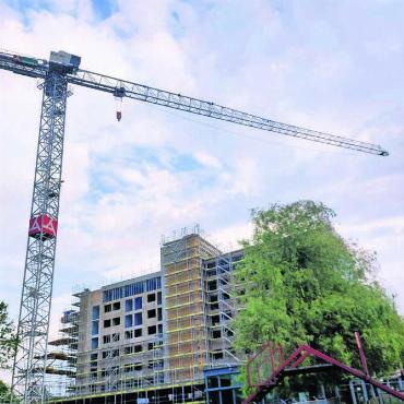 Besorgt und zuversichtlich zugleich - Zeiten des Umbaus: Die Baustelle prägt das Bild der St. Josef-Stiftung momentan. Bild: huy