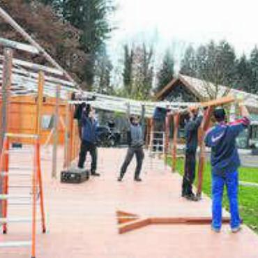 Damit niemand hungern muss - Der Aufbau des Ersatzlokals Bild: chh