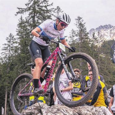 Erst am Anfang - Shana Huber im Einsatz – sie ist mehrfache Europameisterin in der Cross-Country-Disziplin.