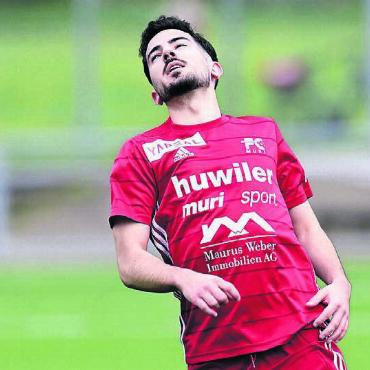 Ein neuer Tiefpunkt - Der einzige Torschütze des FC Muri: Joao Miguel Ferreira. Bild: awa/Archiv