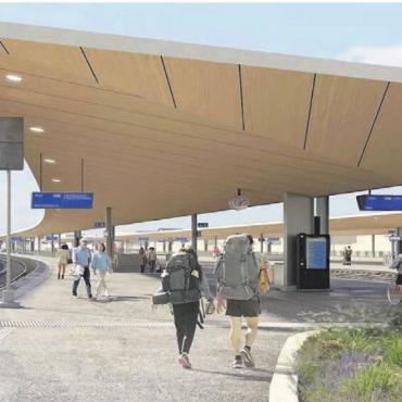 Online-Fahrplan konsultieren - Mit dem Ausbau der Perronanlagen und der Unterführungen am Bahnhof reagieren die SBB auf die stetig wachsende Zahl der Reisenden. So soll es in Lenzburg später einmal aussehen.    Bild: pd