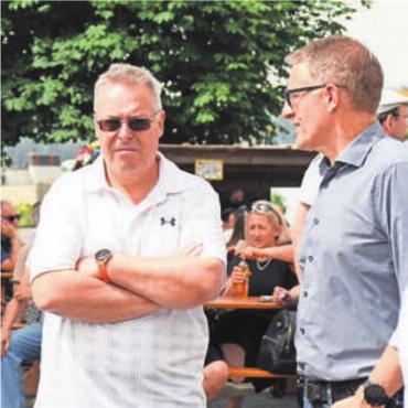 «Haben am Glücksrad gedreht» - Fachmännisches Gespräch: Einwohnerratspräsident Marc Läuffer und Gemeindeammann Arsène Perroud.