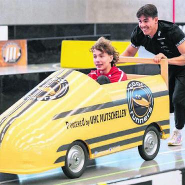 Premiere gelungen - Die Sportler Sven Reich (links) und Joshua Eichenberger hatten grossen Spass.