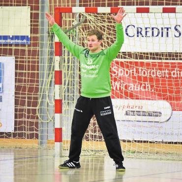 Muri sucht Kaltschnäuzigkeit - Muri-Goalie Ivo Rütimann ist für das Spiel gegen Olten bereit. Bild: tvm