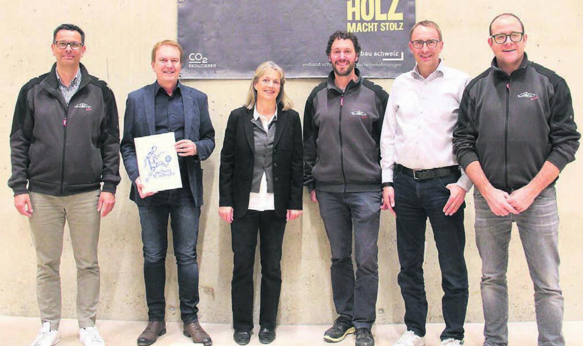 Sie alle sorgten für einen interessanten Abend. Von links: Stefan Köchli, Referent Daniel Renggli, Irmgard Trümpy, Marcel Voramwald, Donatoren-Präsident Matthias Fricker und Matthias Meyer. Bilder: Patrick Fischer