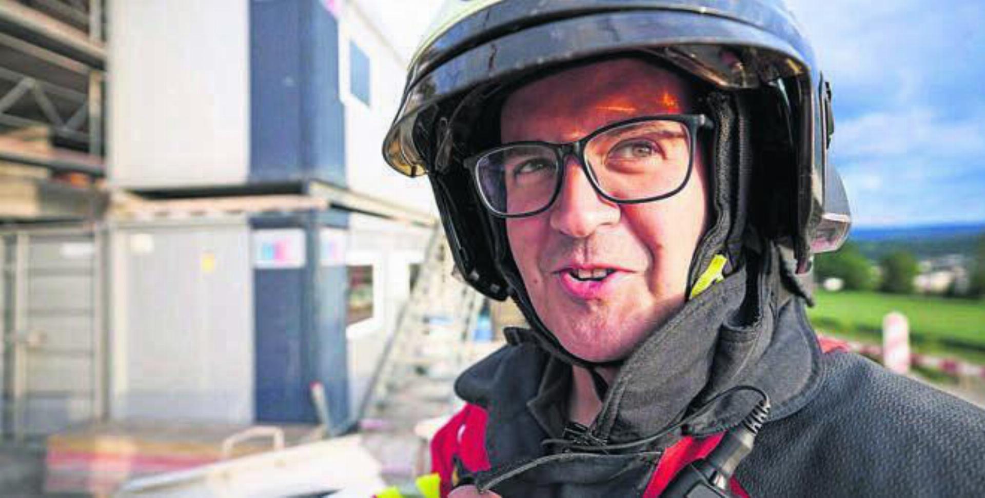 Marcel Hottingers persönliches Jahreshighlight ist die Feuerwehrhauptübung. Bild: zg