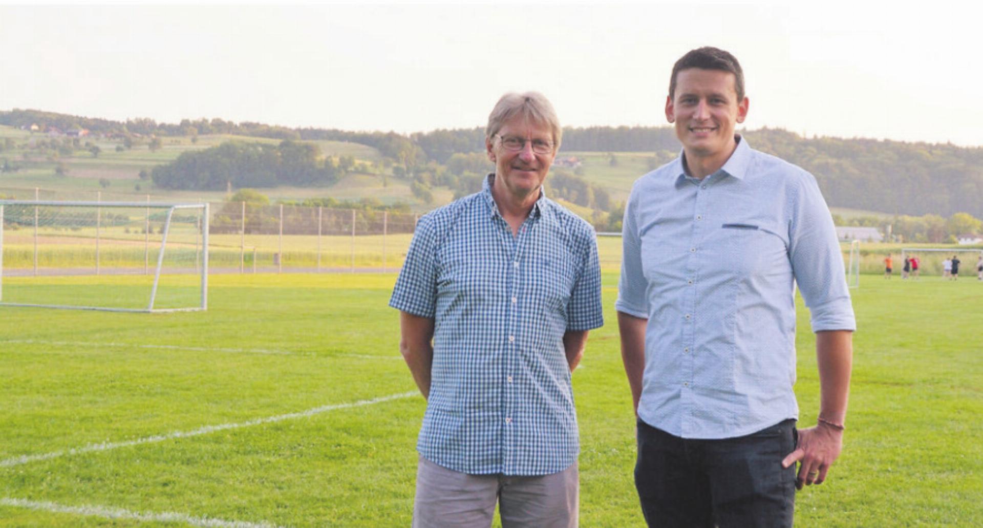 Im Juni 2023 informierten Michael Zehn (links) und Pascal Vontobel die Bevölkerung. Nun wird es konkret. Bild: Archiv - Das Bild wird blockiert. – Möglicherweise durch einen aktiven Adblocker.