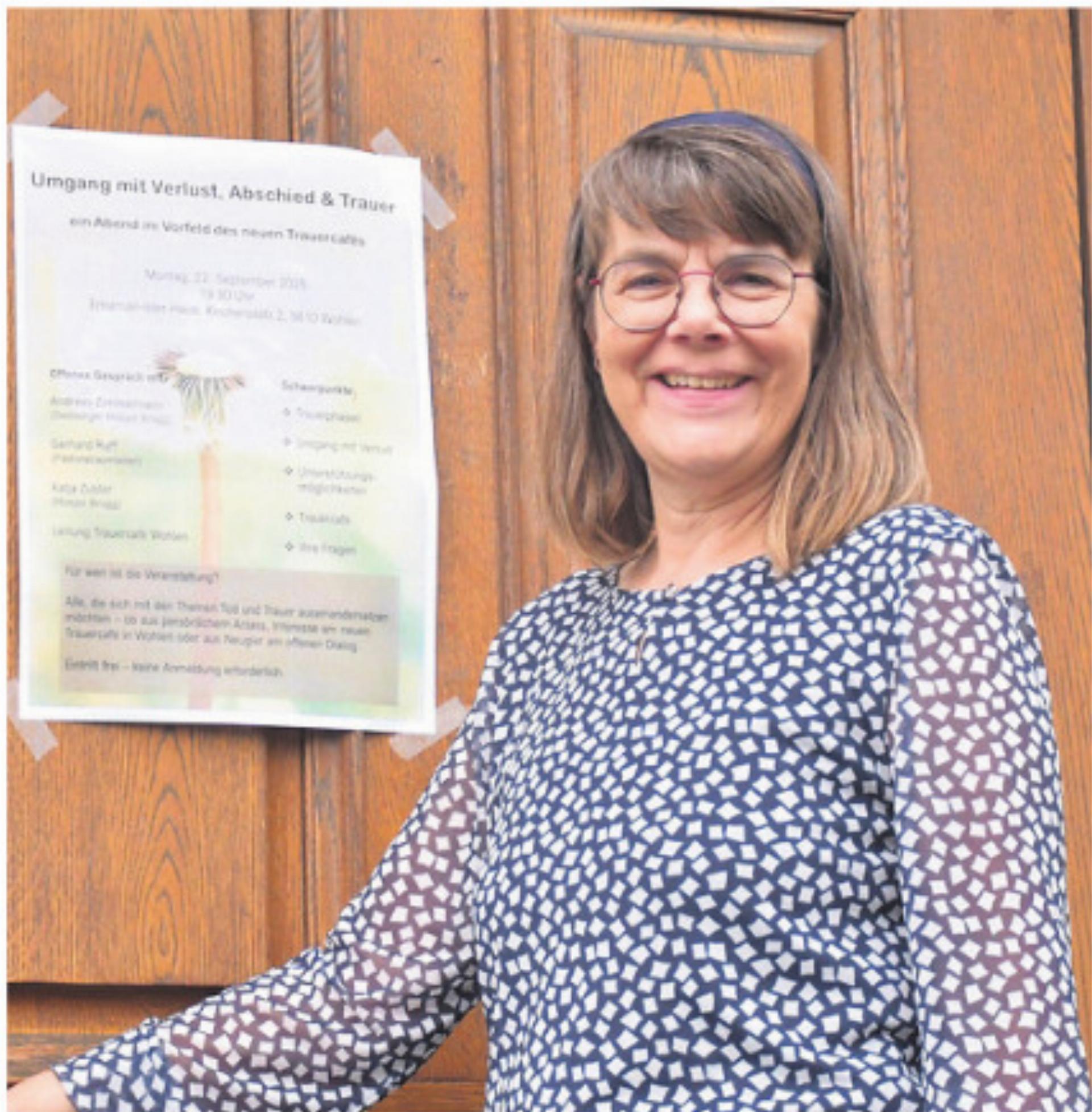 Initiantin Elisabeth Lüthy ist angehende Trauerbegleiterin. Bild: mo - Das Bild wird blockiert. – Möglicherweise durch einen aktiven Adblocker.