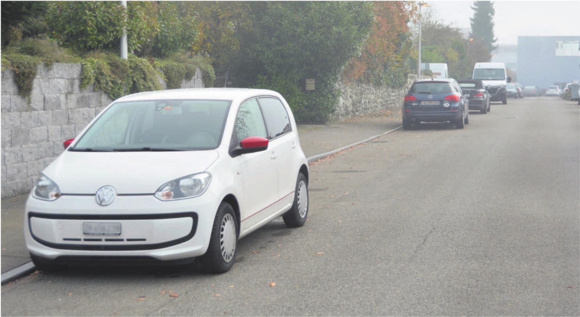 Ein Augenschein vor Ort zeigt, dass zum Beispiel im Hammergut viele Fahrzeuge auf der Quartierstrasse abgestellt sind. Bild: Roger Wetli - Das Bild wird blockiert. – Möglicherweise durch einen aktiven Adblocker.