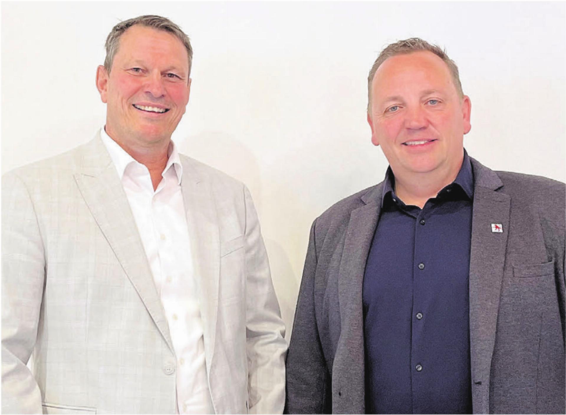 Das neue Führungsduo Präsident Stephan Troxler, Bremgarten, (rechts) und Vizepräsident Roland Vogt, Wohlen. Bild: Walter Minder - Das Bild wird blockiert. – Möglicherweise durch einen aktiven Adblocker.