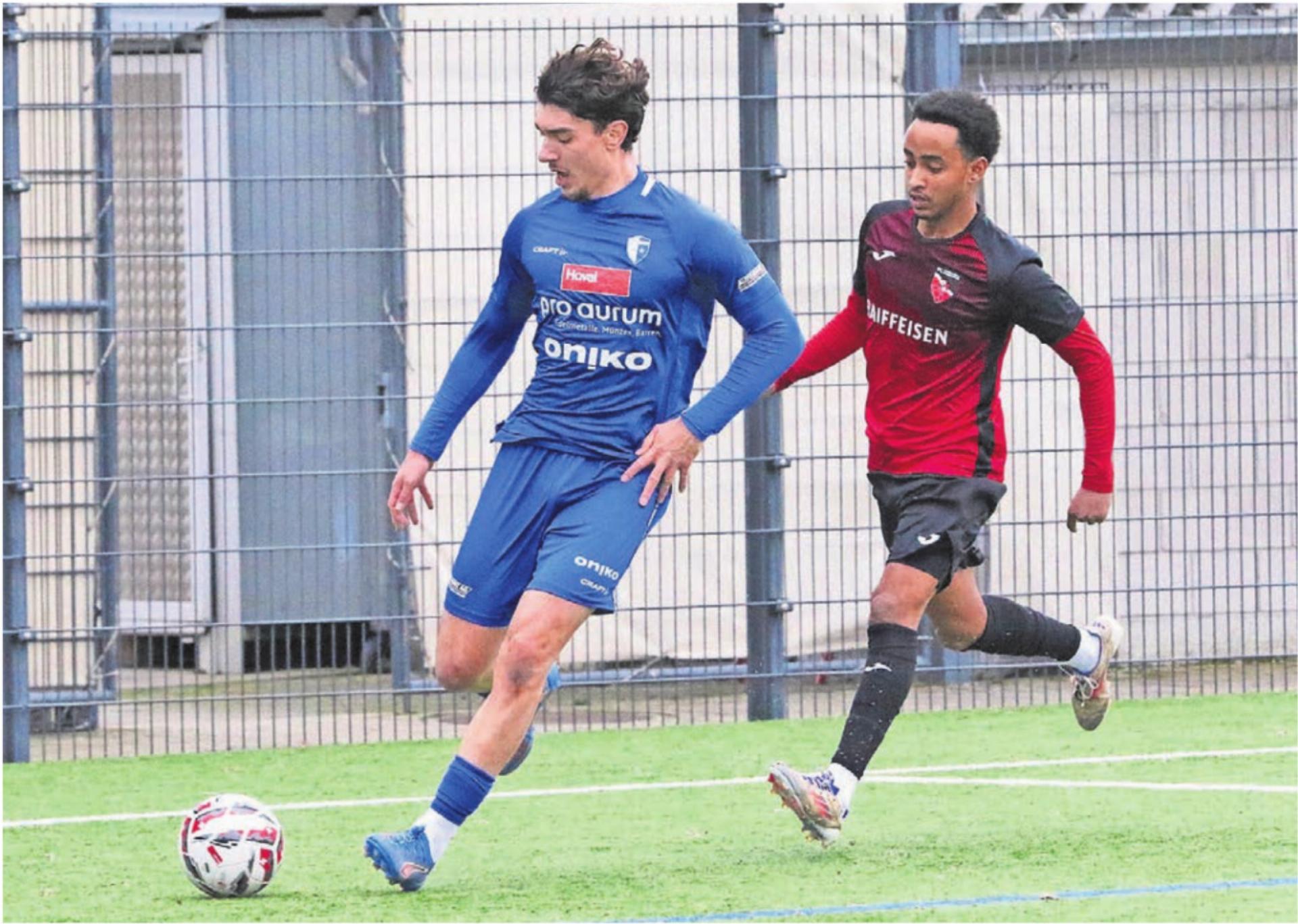 Marlon Rizzo (links) könnte zum Rückrundenauftakt den gesperrten Dramane Sissoko als Mittelstürmer vertreten. Bild: Josip Lasic - Das Bild wird blockiert. – Möglicherweise durch einen aktiven Adblocker.