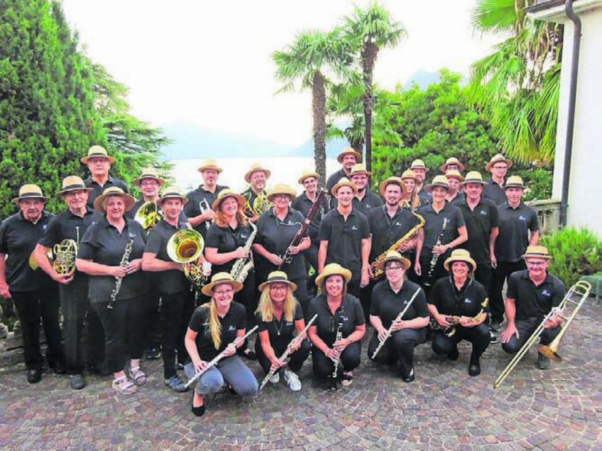 Die Musikgesellschaft Villmergen gab auf ihrer Reise ein Gastspiel in Lugano. Bild: zg