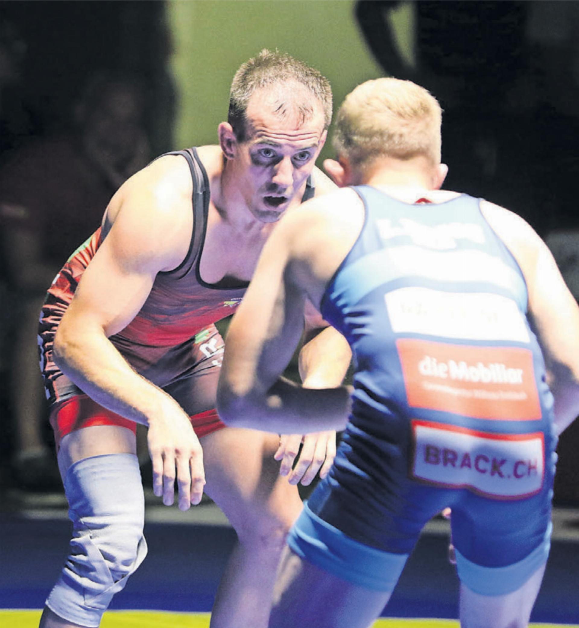 Randy Vock im vollen Fokus. Der Routinier ist der neue Captain des Teams und darf noch mehr Verantwortung übernehmen als bisher. Darauf freut sich «Mr. Freiamt». Bild: Stefan Sprenger
