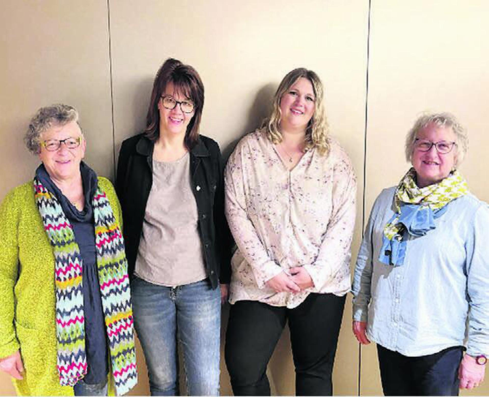 Der Vorstand ist wieder komplett (v. l.): Conny Wille, Silvia Meier, Selina Stoop, Sonja Widmer-Weibel. Bild: zg