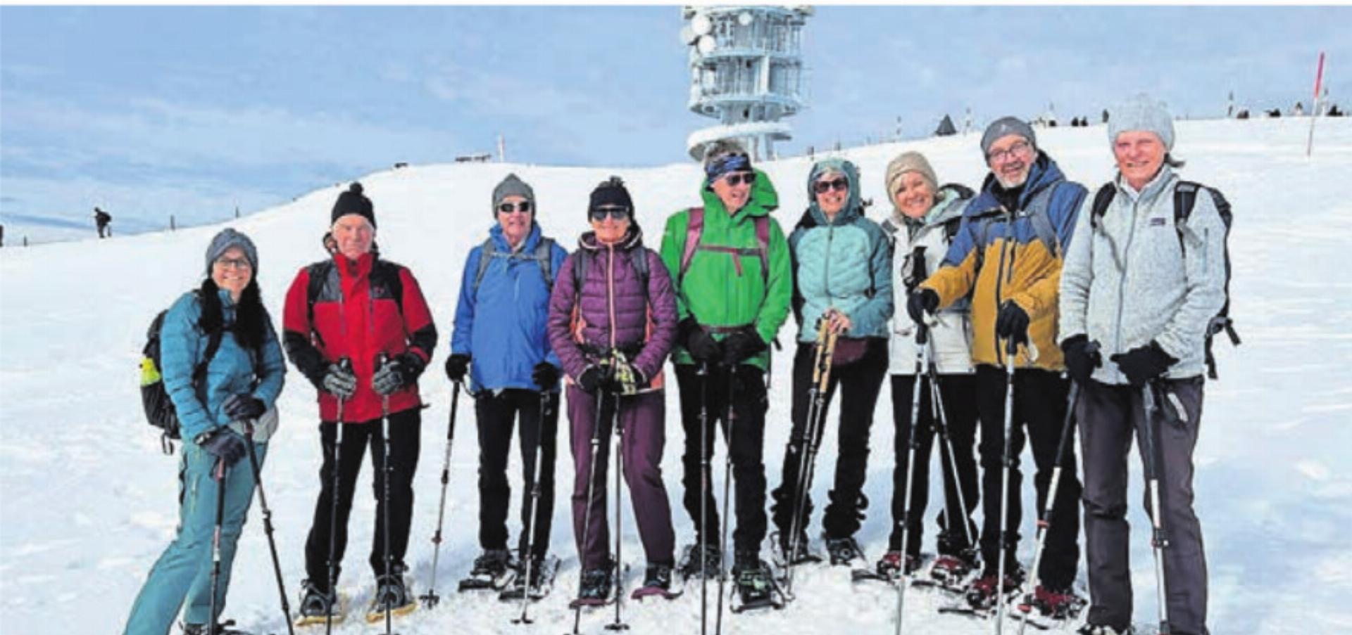 Die Schneeschuhtour führte die Gruppe ins Rigigebiet. Bild: zg - Das Bild wird blockiert. – Möglicherweise durch einen aktiven Adblocker.