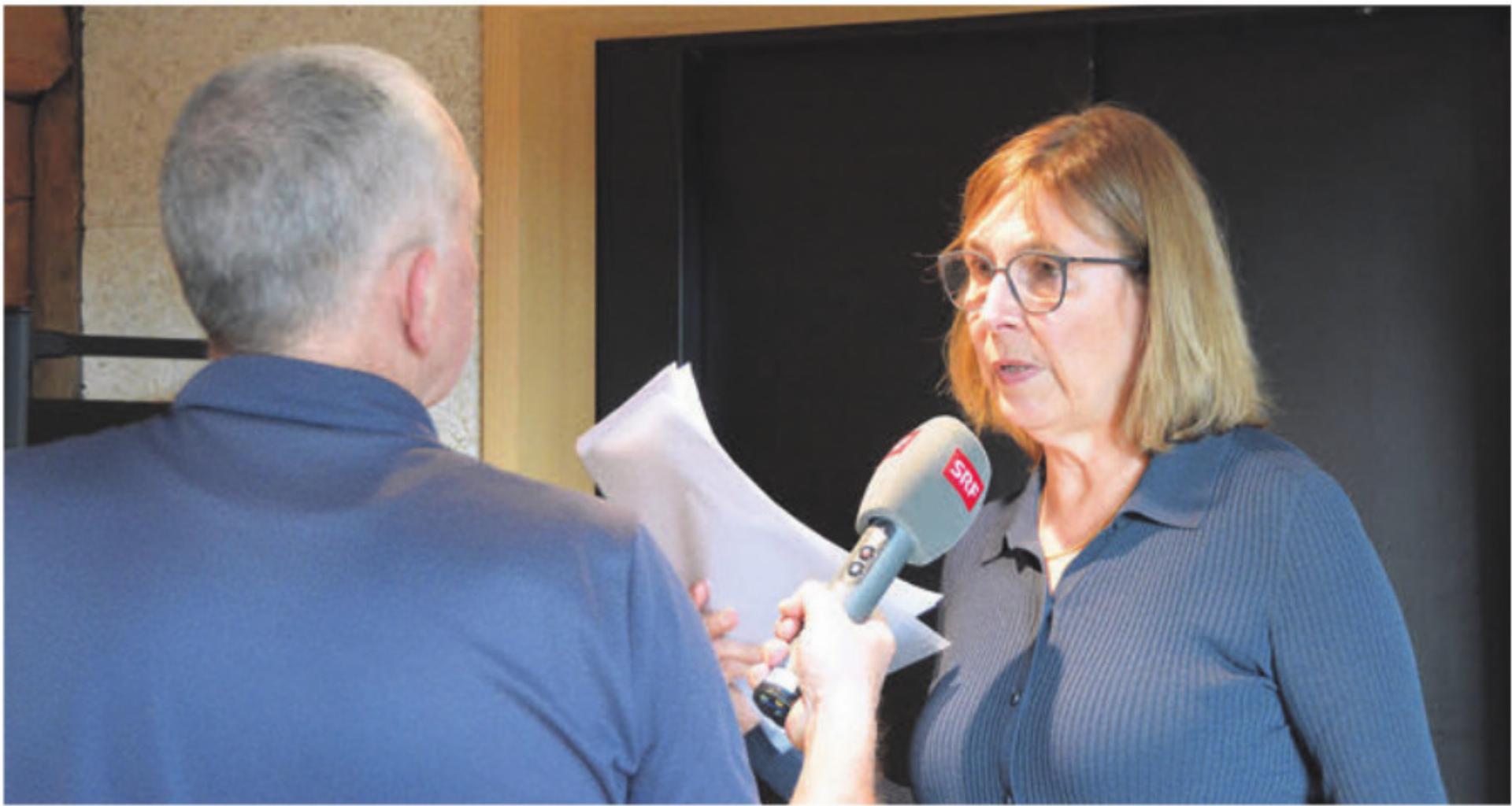 Irene Näf, Co-Präsidentin des Stiftungsrates, gibt Auskunft. Die künftige Zusammenarbeit mit Murikultur ist eine der grossen Neuerungen. Bild: ake - Das Bild wird blockiert. – Möglicherweise durch einen aktiven Adblocker.