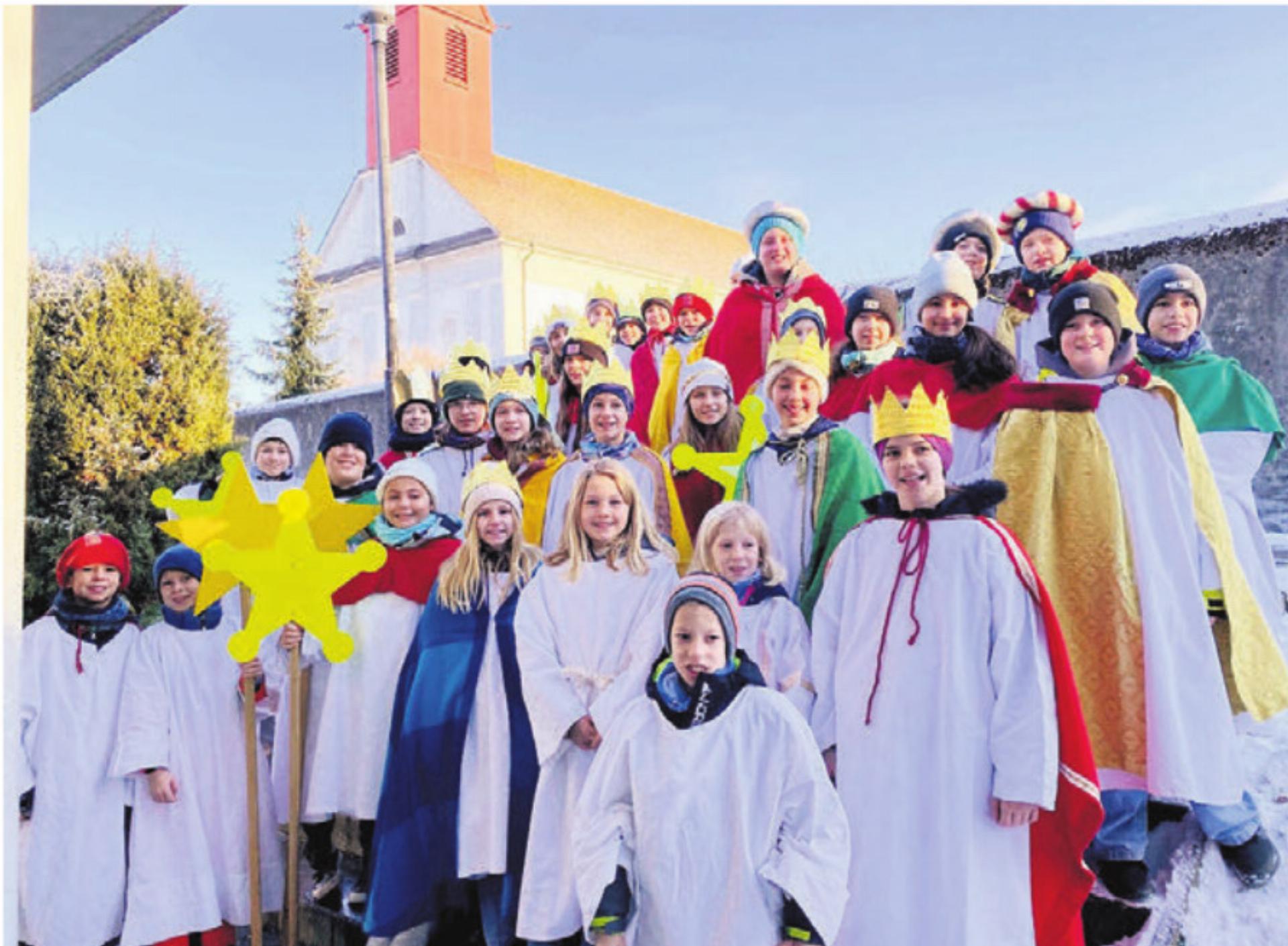 Gruppenbild der Waltenschwiler Sternsinger. Bild: zg - Das Bild wird blockiert. – Möglicherweise durch einen aktiven Adblocker.