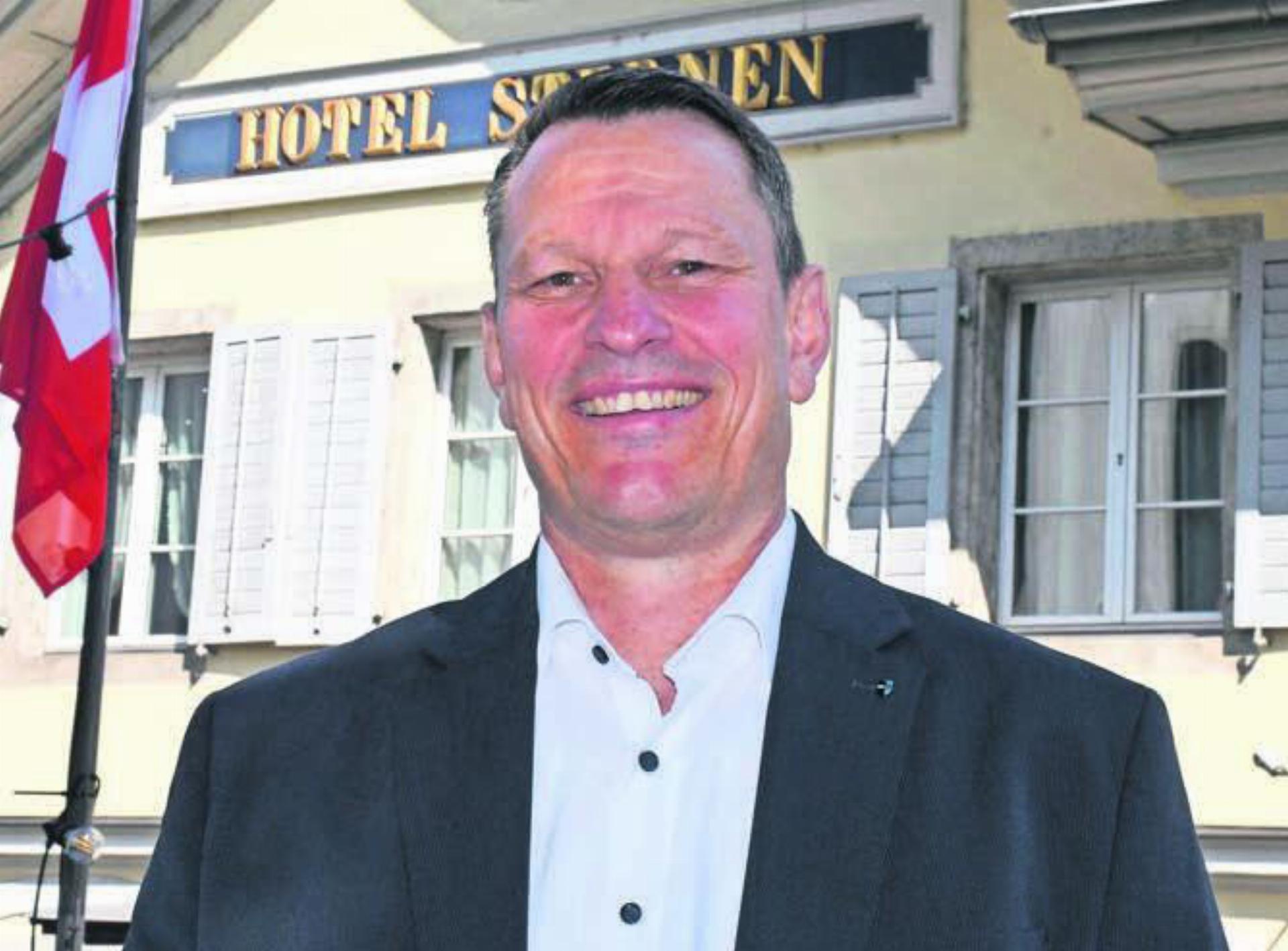 Roland Vogt (SVP) fordert den jetzigen Amtsinhaber heraus und kandidiert für den Posten des Gemeindeammanns. Bild: Daniel Marti