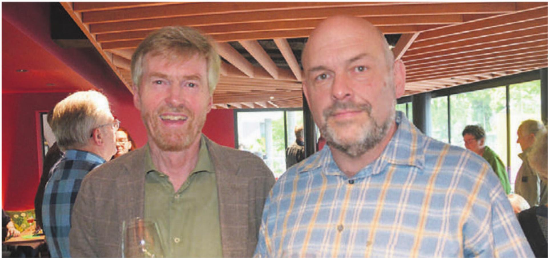 Vizeammann Thomas Burkard (links) bedauert, dass mit seinem Rücktritt die Grünen ihren Sitz verlieren und Patrick Schmid die Wahl nicht geschafft hat. Bild: rwi - Das Bild wird blockiert. – Möglicherweise durch einen aktiven Adblocker.