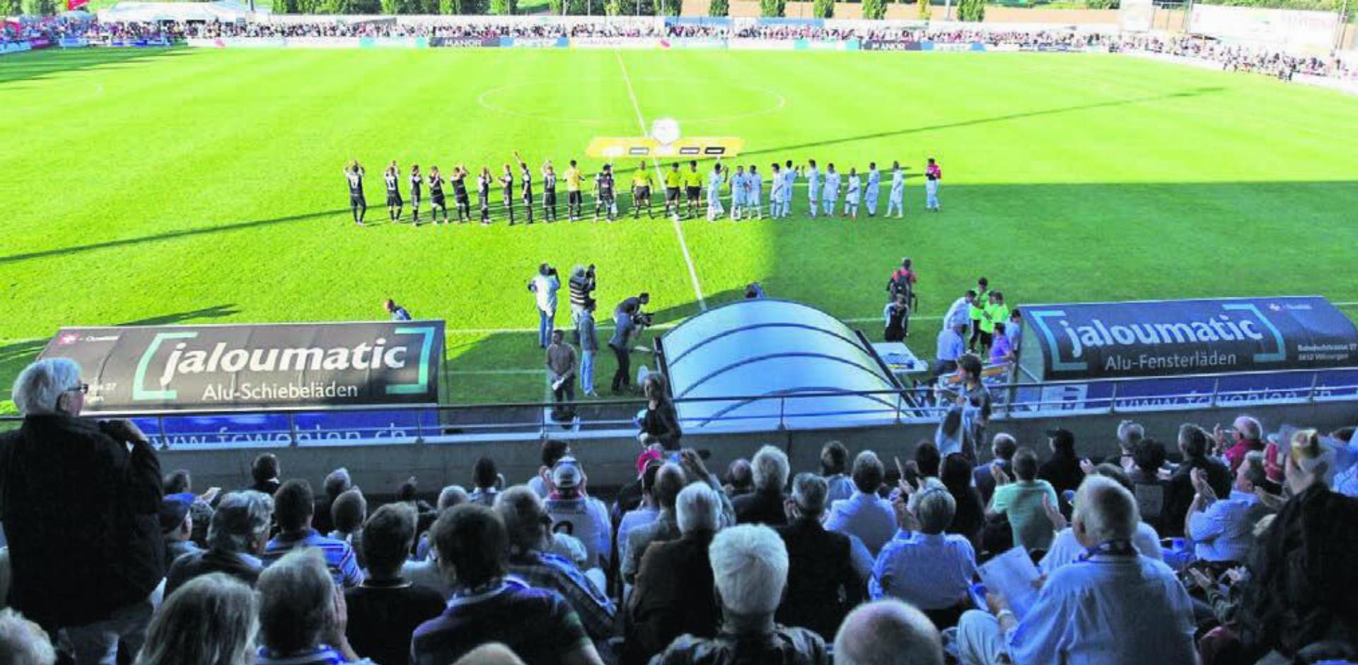 Rekordspiel im Juli 2012 gegen Aarau. Total 4450 Zuschauer kommen in die Niedermatten. Wie viele werden es 2025? Bild: Freshfocus