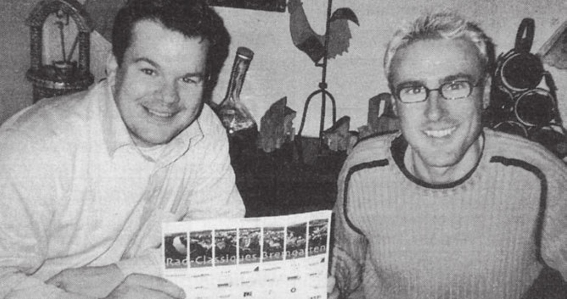 Rad-Star Alex Zülle (rechts) kommt im Sommer an die 1. Rad-Classiques Bremgarten. Sehr zur Freude von Marco Canonica. Bild: Archiv - Das Bild wird blockiert. – Möglicherweise durch einen aktiven Adblocker.