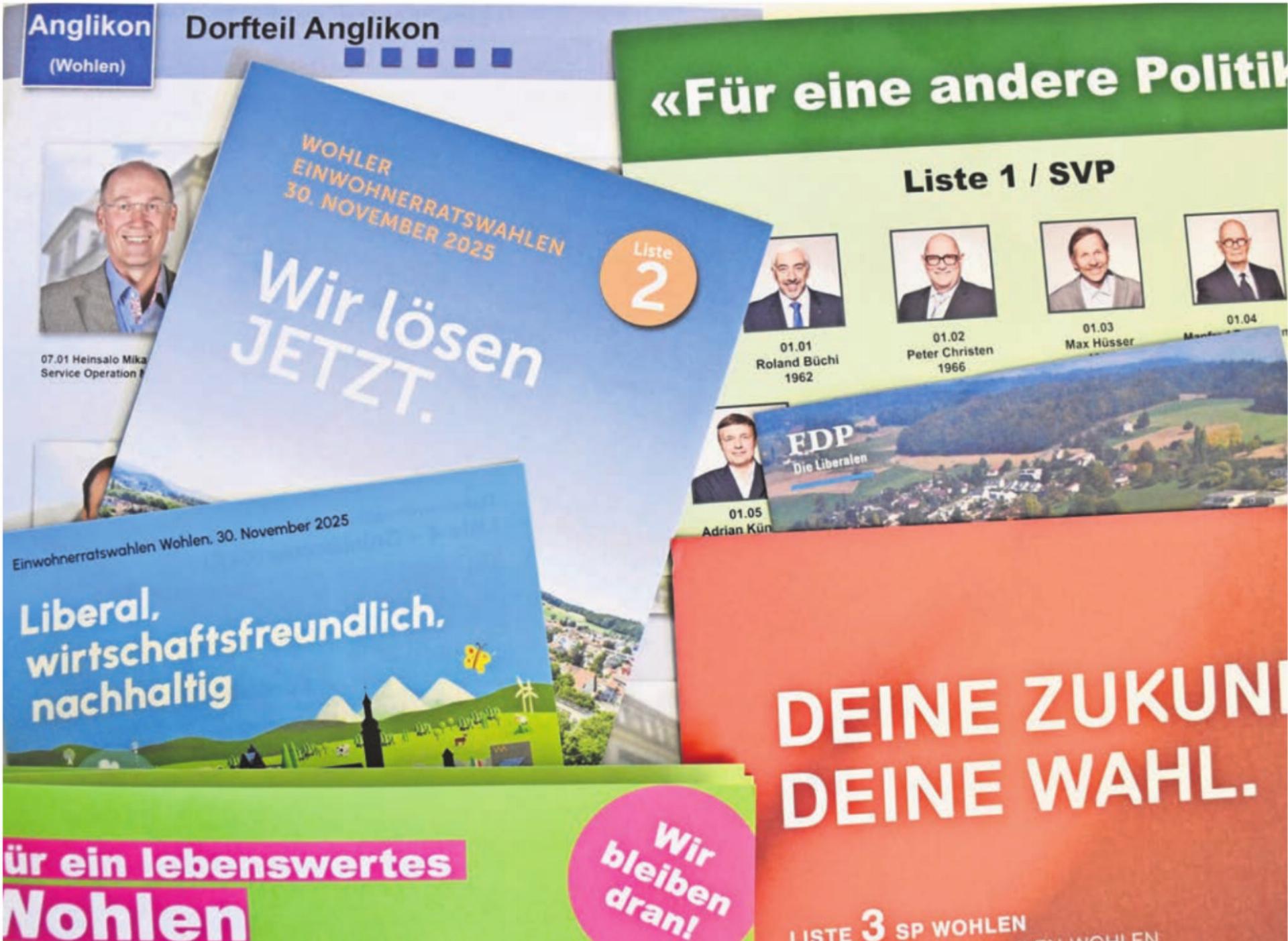 Grosse Auswahl für das Wahlvolk: Sechs Parteien und eine Gruppierung wollen gestärkt im Einwohnerrat verbleiben. Bild: Daniel Marti - Das Bild wird blockiert. – Möglicherweise durch einen aktiven Adblocker.