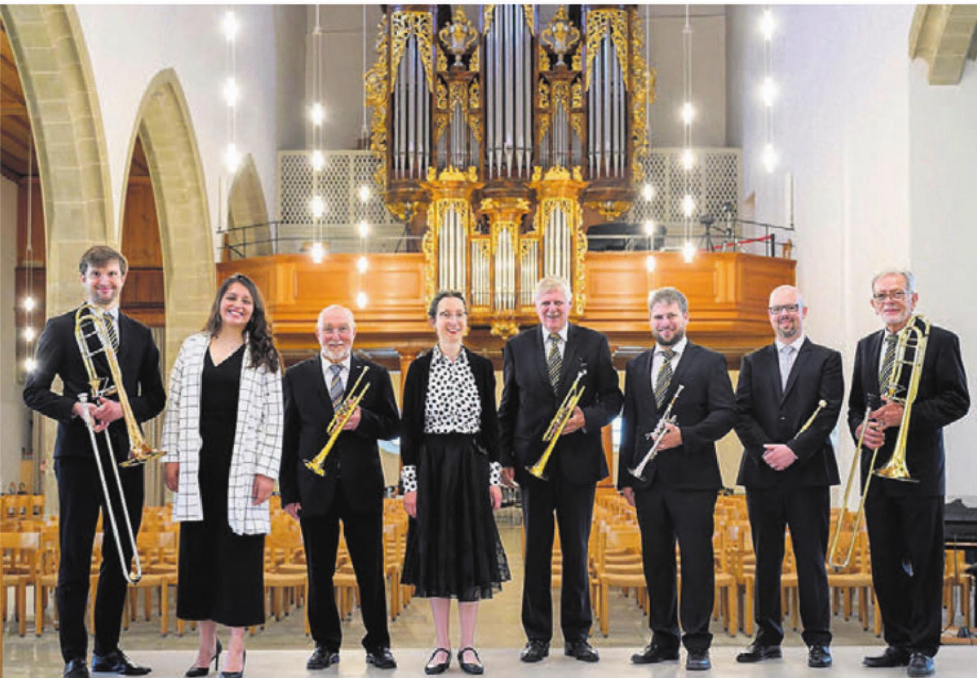 Die Aarauer Turmbläser spielen auch in Wohlen: Für Trompeter Stefan Grüninger ist das ein Heimspiel. Bild: zg - Das Bild wird blockiert. – Möglicherweise durch einen aktiven Adblocker.