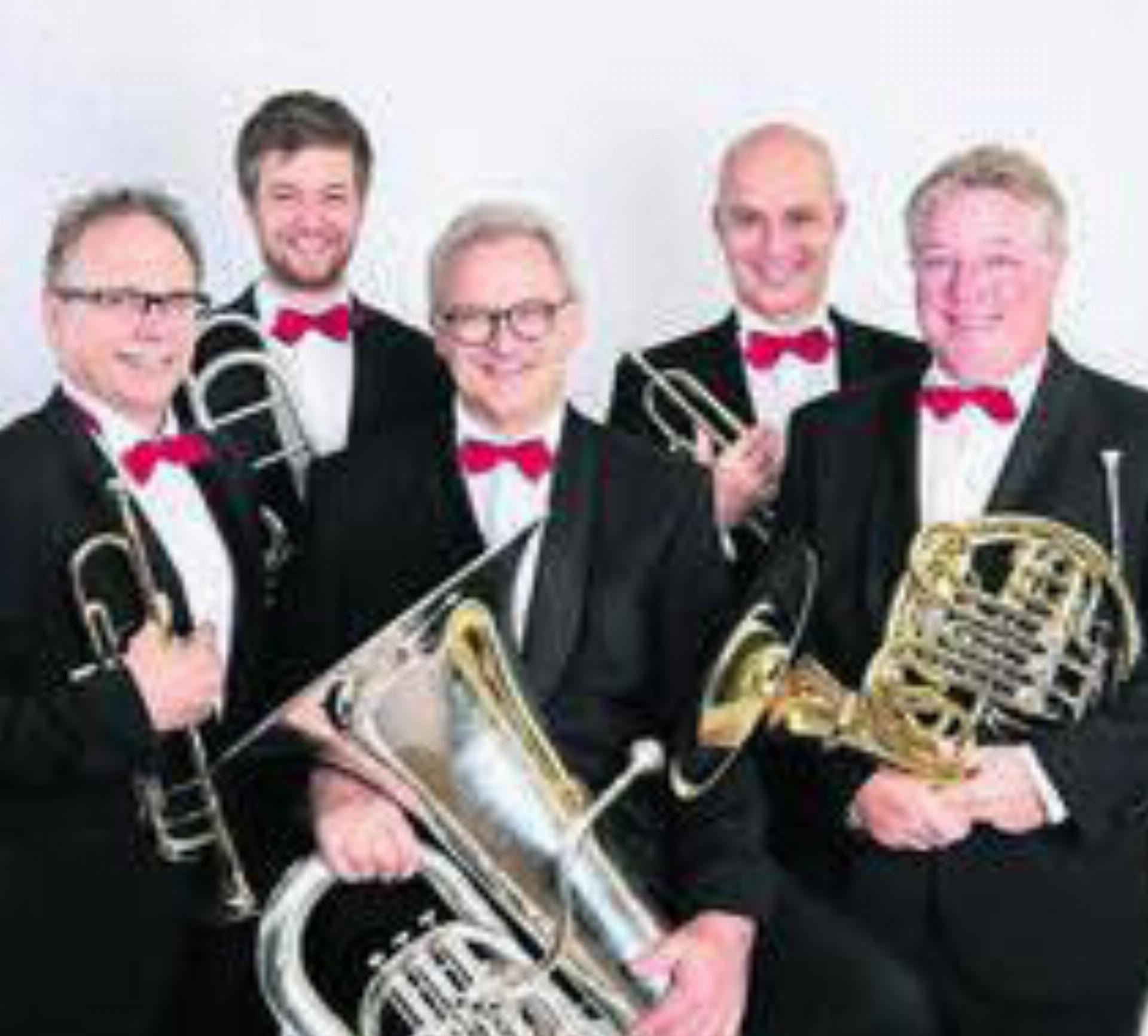 Das Brass Quintett Quintessenz probt und konzertiert zusammen in dieser Besetzung seit 2006. Bild: zg