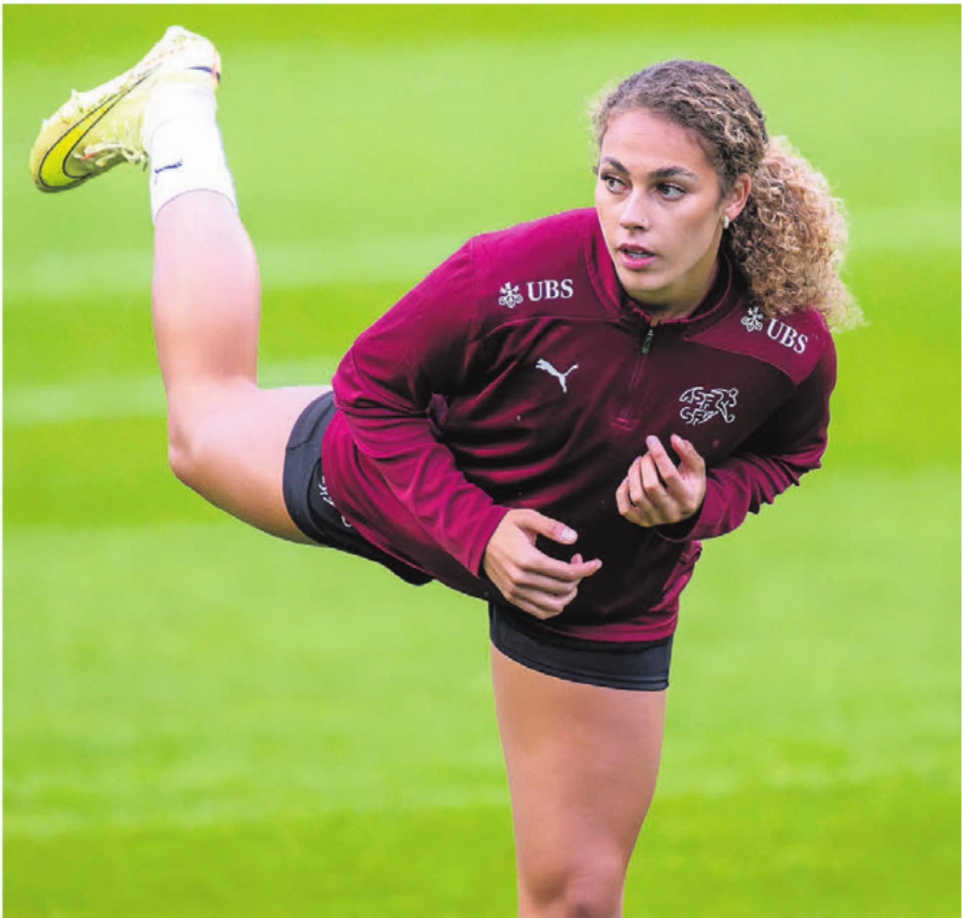 Alayah Pilgrim in dieser Woche im Nati-Camp in Weggis. 
Bild: Freshfocus - Das Bild wird blockiert. – Möglicherweise durch einen aktiven Adblocker.