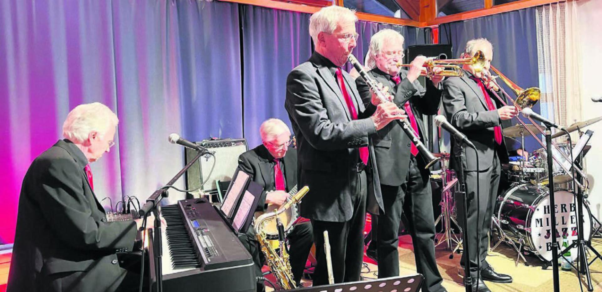 In alter Frische – die Herb Miller Jazz Band begeistert ihr Publikum auch nach 50 Jahren noch immer. Heute fast noch mehr als damals. Bild: Walter Minder