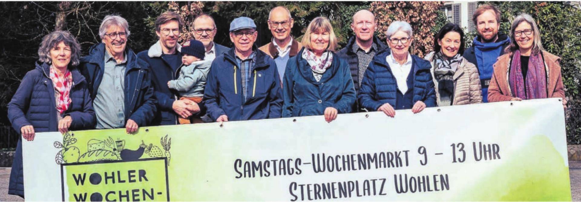 Das Markt-Team und der Verein für Kultur als Träger des Wohler Wochenmarkts freuen sich auf die anstehende Saison und auf viele Besuchende aus Wohlen und dem Freiamt. Bild: pd - Das Bild wird blockiert. – Möglicherweise durch einen aktiven Adblocker.
