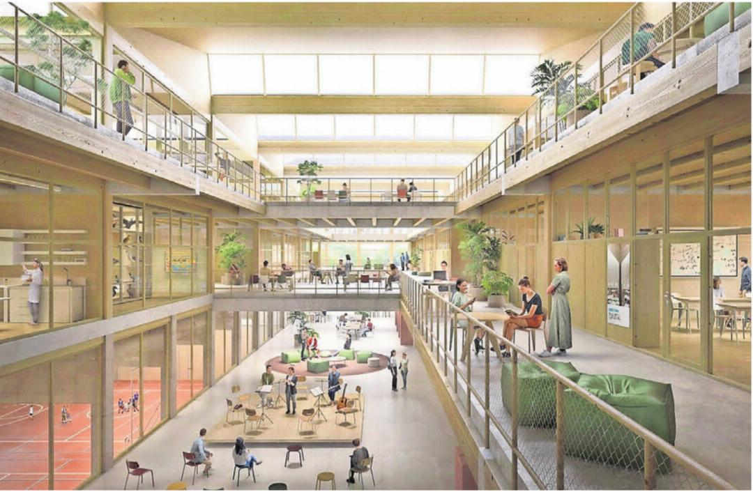 Einladend, modern, vielfältig und attraktiv: Die Aufnahme zeigt das Foyer des Siegerprojekts. Bilder: pd Einladend, modern, vielfältig und attraktiv: Die Aufnahme zeigt das Foyer des Siegerprojekts. Bilder: pd