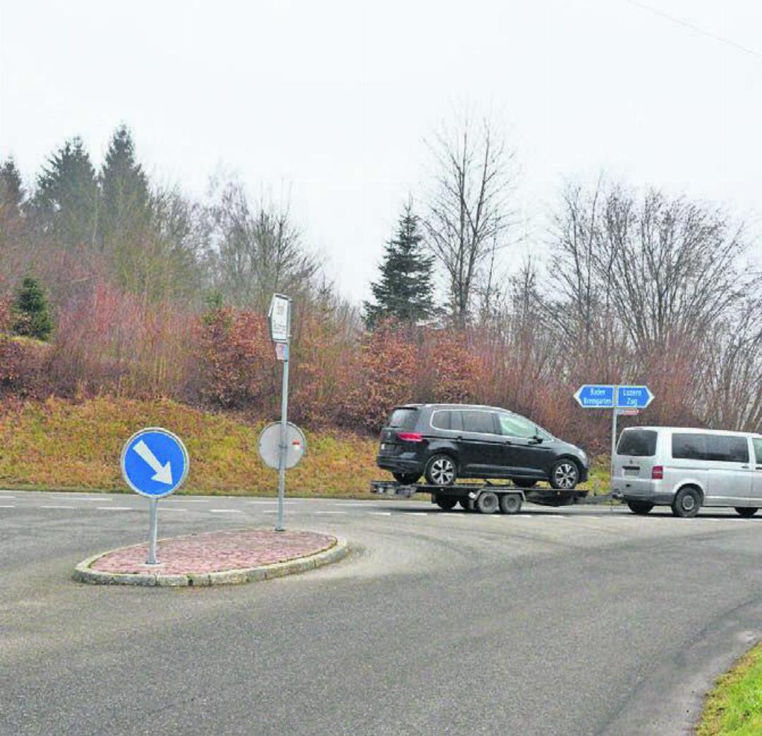 Auch in Richtung Besenbüren soll es einen Kreisel geben. Bilder: Annemarie Keusch Auch in Richtung Besenbüren soll es einen Kreisel geben. Bilder: Annemarie Keusch