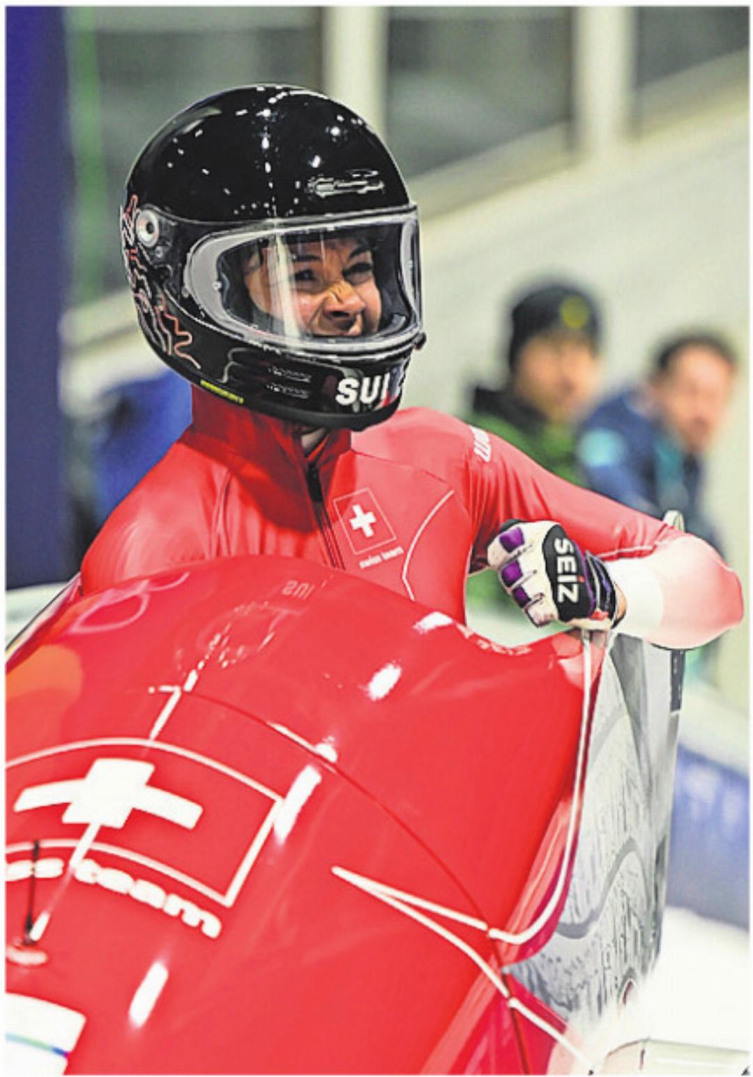 Im 4. Durchgang war sie die Schnellste. Melanie Hasler jubelt über Laufbestzeit. Im 4. Durchgang war sie die Schnellste. Melanie Hasler jubelt über Laufbestzeit.