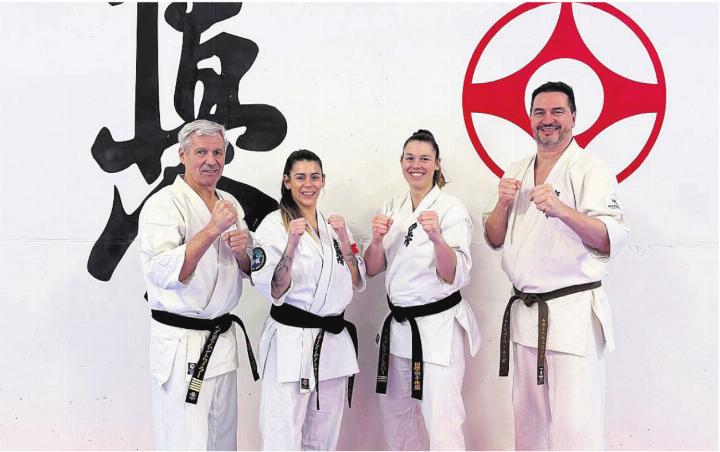 Die «alten» Hasen übergeben an die junge Garde (v. l.): Heinz Muntwyler, Simone Muntwyler (neue Vizepräsidentin), Angela Felber (neue Präsidentin) und Peter Hubschmid. Bild: zg