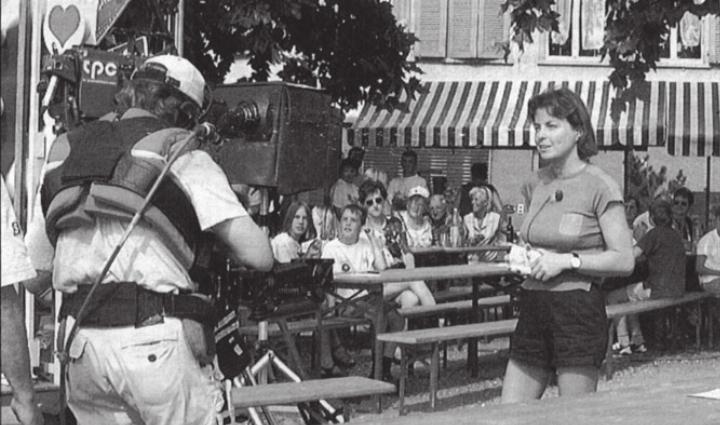 Moderatorin Monika Fasnacht war klar der Star des Tages. Bild: Archiv