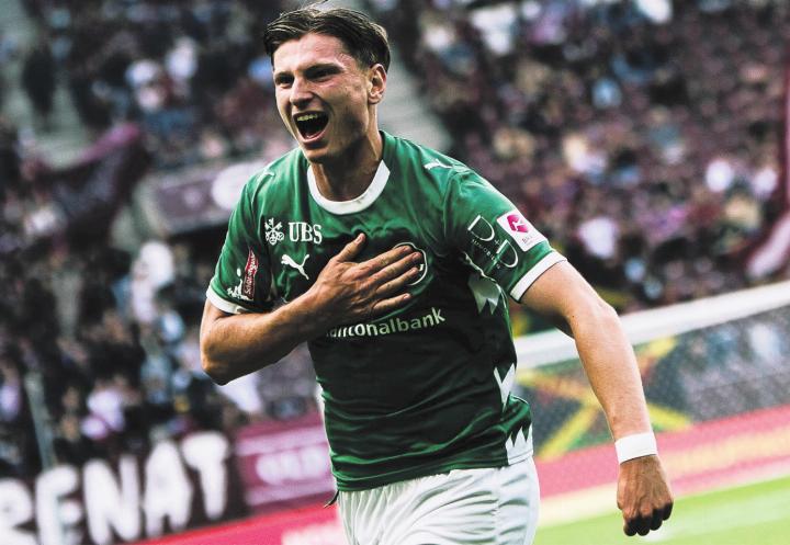 Mit acht Toren führt Alessandro Vogt vom FC St. Gallen die Torschützenliste der Super League an. 
Bild: FC St. Gallen 1879