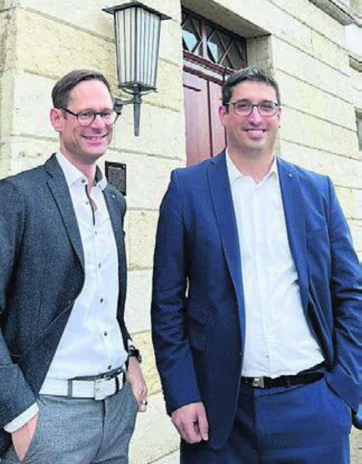 Die Freiämter FDP-Grossräte: Silvan Hilfiker (links) und Stefan Huwyler. Bild: zg