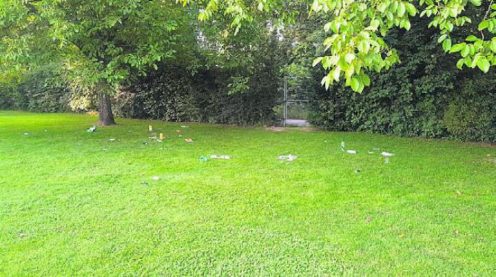 Bierflaschen, Aludosen, Tetrapackungen und haufenweise Verpackungen. Einige vieler Hinterlassenschaften von jugendlichen Badegästen. Bild: zg