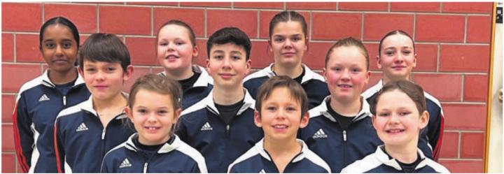 Ein Teil des Trampolin-Clubs Waltenschwil, der am Schloss-Cup dabei war. Bild: zg