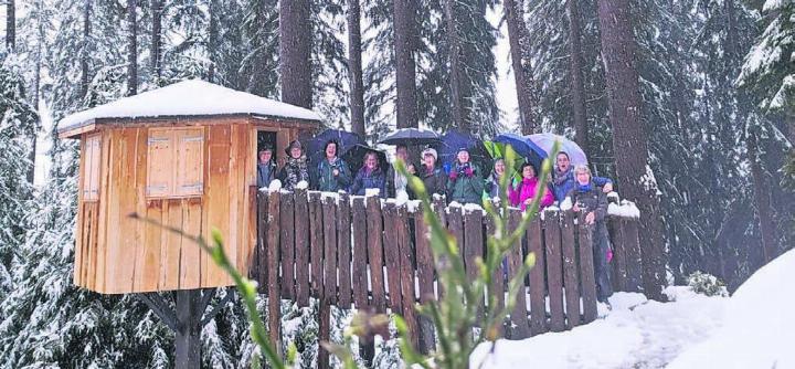 Auch im Schnee hatten die Frauen der Damenriege Aristau viel Spass auf ihrer Reise im Kanton Graubünden. Bild: zg