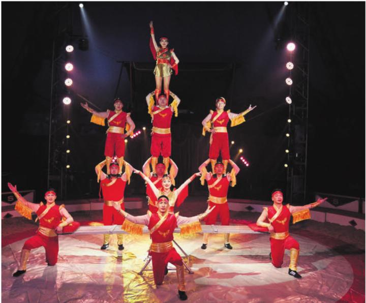 Im diesjährigen Programm des Zirkus Stey treten viele Artisten und Artistinnen auf, die am mongolischen Staatszirkus ausgebildet wurden. Bild: Alexander Leumann