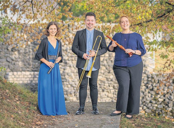 Das historische Bläserensemble Capella Helvetica spielt in der reformierten Kirche. Bild: zg