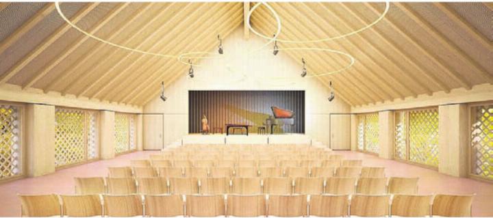 So soll der neue Niederwiler Kultursaal später einmal aussehen. Visualisierung: Archiv